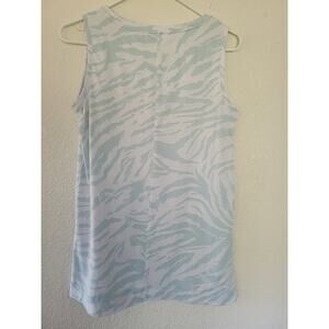 Wonderly Studio Women's Animal Print Blue Active Tank Top size‎ Small #16